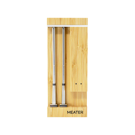 MEATER Pro Duo smart meat thermometer with dual probes and bamboo charging dock