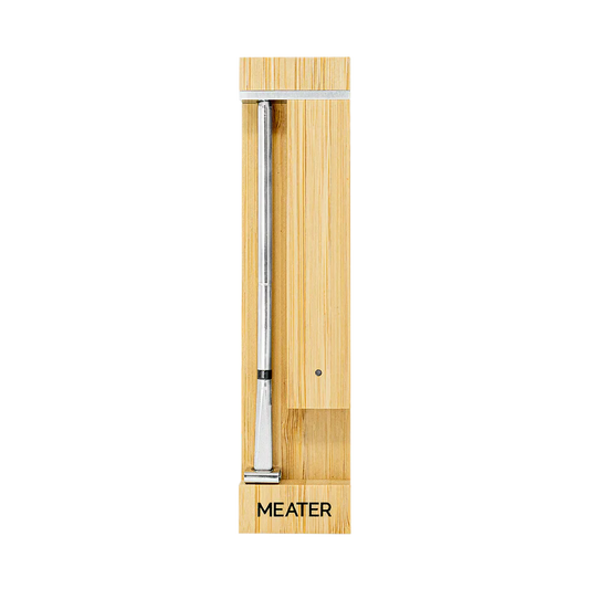 MEATER Pro smart cooking thermometer with bamboo case and wireless probe
