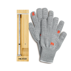 MEATER Pro smart cooking thermometer with heat-resistant BBQ mitts