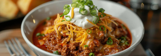 Loaded Beef Cheek Chili Potato